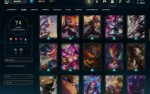 Esmeralda 4 com 120 Champs e 74 Skins + 1.2kk de Taric