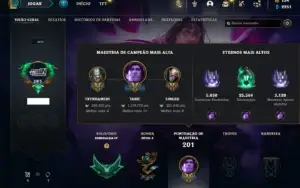 Esmeralda 4 com 120 Champs e 74 Skins + 1.2kk de Taric