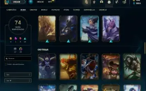 Esmeralda 4 com 120 Champs e 74 Skins + 1.2kk de Taric
