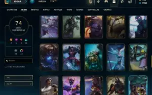 Esmeralda 4 com 120 Champs e 74 Skins + 1.2kk de Taric