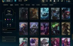 Esmeralda 4 com 120 Champs e 74 Skins + 1.2kk de Taric