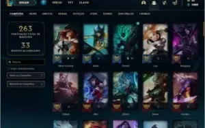 Conta unranked com 55 skins e 82 champs