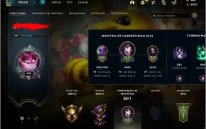 Conta LoL 300+ skins lvl 305