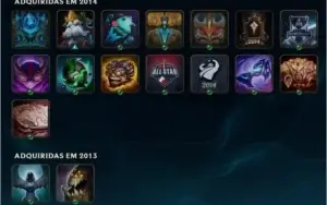 Conta de lol season 3 ex mestre quase todos champs
