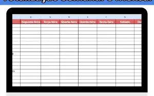 Planilha Controle Diário De Despesas (Semanal E Mensal)