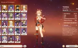 ⭐CONTA NA AR44 Kazuha, Yoimiya, Zhongli, Keqing + armas 5⭐