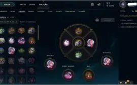 CONTA LOL 128 CHAMPIONS PLATINA 1 MMR DIAMANTE 85 SKINS