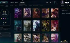 CONTA LOL 128 CHAMPIONS PLATINA 1 MMR DIAMANTE 85 SKINS