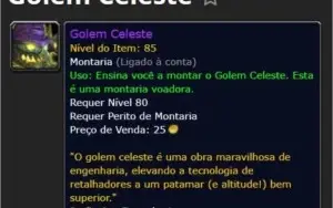 Golem Celeste - Azralon Horda ou Aliança