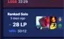 Conta platina 1 Upada a mão DROPADA DO MASTER, +27/30 -10