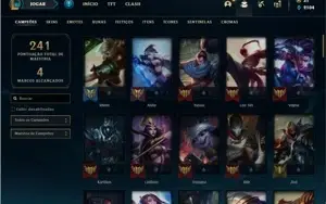 Conta ouro 4 com 81 Champs e 16 Skins + 5 Fragmentos