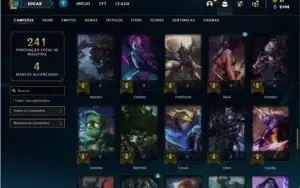 Conta ouro 4 com 81 Champs e 16 Skins + 5 Fragmentos