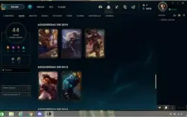 CONTA LEAGUE OF LEGENDS / ALL CHAMPS - 44 SKINS - PLAT 4