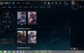 CONTA LEAGUE OF LEGENDS / ALL CHAMPS - 44 SKINS - PLAT 4