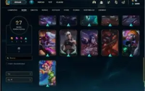 Conta prata 3 MAIN KATARINA com 27 skins e 30 champs
