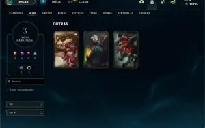 Conta Platina 4 com 30 Champs e 3 Skins