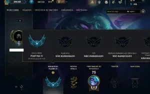Platina 4 com 35 Champs e 3 Skins
