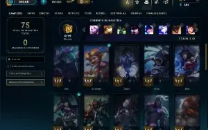 Platina 4 com 35 Champs e 3 Skins