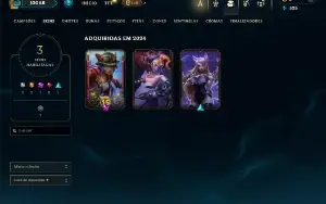 Platina 4 com 35 Champs e 3 Skins
