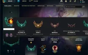 Conta Platina 4 com TODOS os champs e 263 Skins + 1 RARA