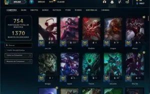 Conta Platina 4 com TODOS os champs e 263 Skins + 1 RARA