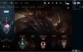 Conta lol com várias skins