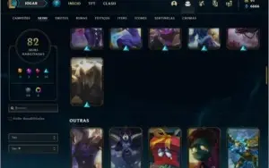 Conta bronze 2 com 136 champs e 82 skins