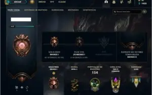 Conta bronze 1 com 69 champs e 83 skins ( 3 ultimates )