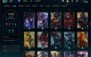 Conta platina 3 com TODOS os champs e 160 Skins (NIVEL 633)