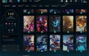 Conta platina 3 com TODOS os champs e 160 Skins (NIVEL 633)