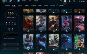 Conta platina 3 com TODOS os champs e 160 Skins (NIVEL 633)