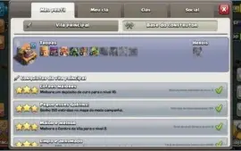 CONTA CLASH OF CLANS,CV 8 BEM UPADO