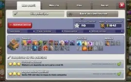 CONTA CLASH OF CLANS,CV 8 BEM UPADO