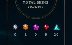 Conta sem elo 44 skins (9 lendárias e Sona DJ) e 370RP
