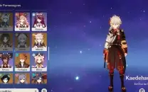 YAE C1, ZOHNGLI C1, NAHIDA, KAZUHA, RAIDEN, CYNOC2, YELAN E+