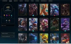 Conta Diamante 1 Ex Mestre 50 Skins