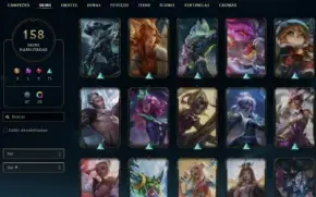 Conta Lol + 158 Skins E 1 Milhão E 600 Mil De Maestria!