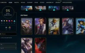 Ouro, Skins Mitica + Lendárias, 25 No Total! 17K Ea, Honra 4