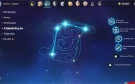 Conta genshin impact AR 52 Xiao, Zhong li, Eula , Mona, jean