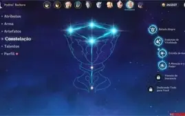 Conta genshin impact AR 52 Xiao, Zhong li, Eula , Mona, jean