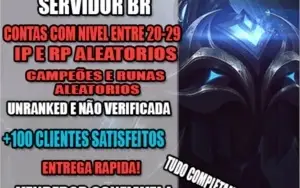 Conta de League of Legends - lvl entre 20-29 Aleatório