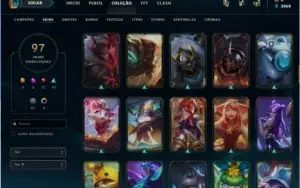 Conta de LoL plat2 ex diamond1, 97 skins main sup