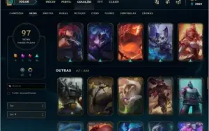 Conta de LoL plat2 ex diamond1, 97 skins main sup