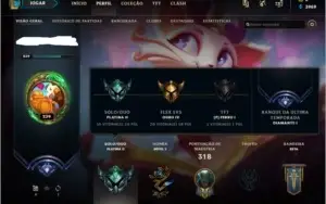 Conta de LoL plat2 ex diamond1, 97 skins main sup