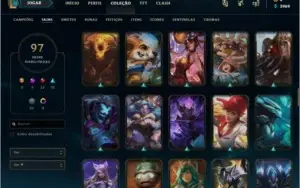 Conta de LoL plat2 ex diamond1, 97 skins main sup