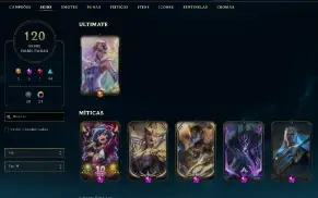 Conta Lol Diamante 1 Todos Champs 120 Skins Borda De Mestre