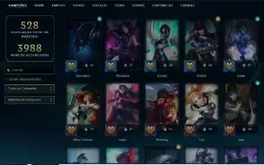 Conta Lol Diamante 1 Todos Champs 120 Skins Borda De Mestre