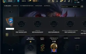 Unranked com 50 Champs e 15 Skins