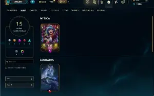 Unranked com 50 Champs e 15 Skins