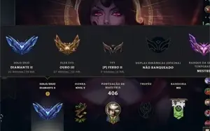 Conta lol 2014 d2 (mestre ult season )+ valorant skin faca +